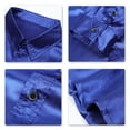 thumbnail image 3 of Men's Slim-Fit Long-Sleeve Solid Satin Silk Like Dance Prom Dress Shirt Tops, 3 of 5