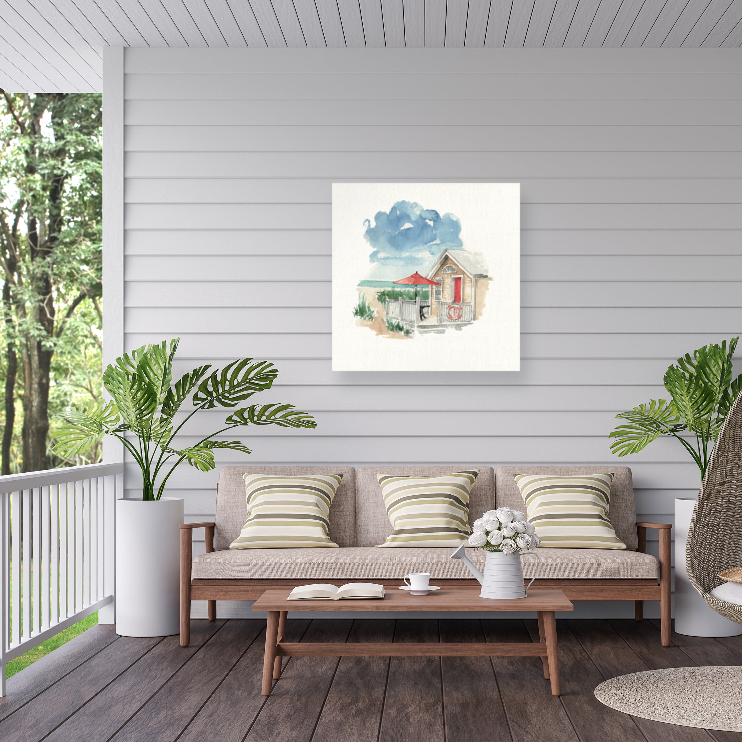 Lisa Audit 'In The Moment IV' Outdoor Canvas 14x14