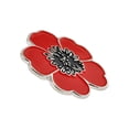 thumbnail image 2 of PinMart's Red Poppy Flower Remembrance Memorial Day Lapel Pin w/ Magnetic Back, 2 of 3