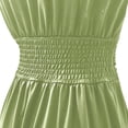 thumbnail image 6 of Black & Friday Deals Usmixi Dresses for Women 2023 Evening Party Casual Empire Waist High Slit Pleated Hem Long Dresses Solid Short Sleeve V-Neck Maxi Formal Dresses for Women Yellow l, 6 of 7
