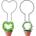 thumbnail image 4 of Soporte para plantas de jardín, soporte de hierro trepador, alambre de metal, guirnalda en forma de corazón, redondo, para interior y exterior, 4 of 6