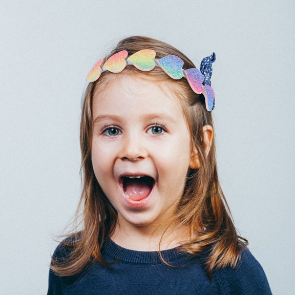 FOLOYORI Girls Hair Headbands Heart Printed Soft Headbands for Girls 8Pcs 5.7X5.1in