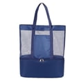 thumbnail image 2 of Bolsa de Mano Azul Marino con Bolsa de Hielo para Playa, Natación y Actividades Al Aire Libre. Separa Compartimentos para Ropa Seca y Húmeda. 16,5 X 12,5 X 5,9 Pulgadas., 2 of 6