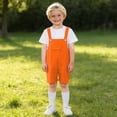 thumbnail image 5 of ANINEO Boys Candy Color Suspenders Outfit Sets Casual O-Neck Short Sleeve T-Shirts With Romper For Children Kindergarten Performance And School Events Trendy Toddler Clothes Sets, 5 of 6