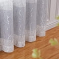 thumbnail image 4 of Gray Sheer Curtains Silver Tree Branch Semi Sheer Curtain Window Curtain Curtain Panels 63 Inch Length for Bedroom Living Room Set of 2 Curtain Panels, 52 X 63 Inch, Gray and White, 4 of 9