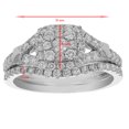 thumbnail image 5 of Vir Jewels 7/8 CTTW Diamond Prong Set Wedding Engagement Ring Set 14K White Gold Bridal Size 7 Female, 5 of 9