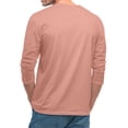 thumbnail image 4 of Men's 3/4 Sleeve Baseball T Shirts Raglan Tops | Crew Neck,Casual,Moisture Wicking,High Stretch,Comfortable,Work,Workout,Gym,Athletic Tee Pink S, 4 of 7
