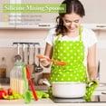 thumbnail image 3 of DISEN 4 Pcs Large Silicone Mixing Spoon Set, 10.82*2.36 inch Heat Resistant Colored Mixing Spoons, Non-stick Basting Spoon for Kitchen Cooking, Mixing, Baking, Serving and Stirring, 3 of 8