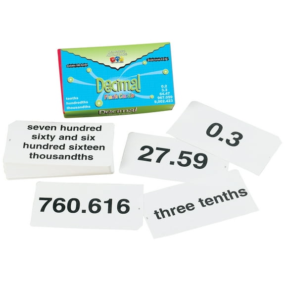 Learning Advantage Decimal Flash Cards - Set of 105