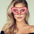 thumbnail image 5 of Unique Bargains 1 Pc Lace Half Face Party Mask for Masquerade Party Red, 5 of 5