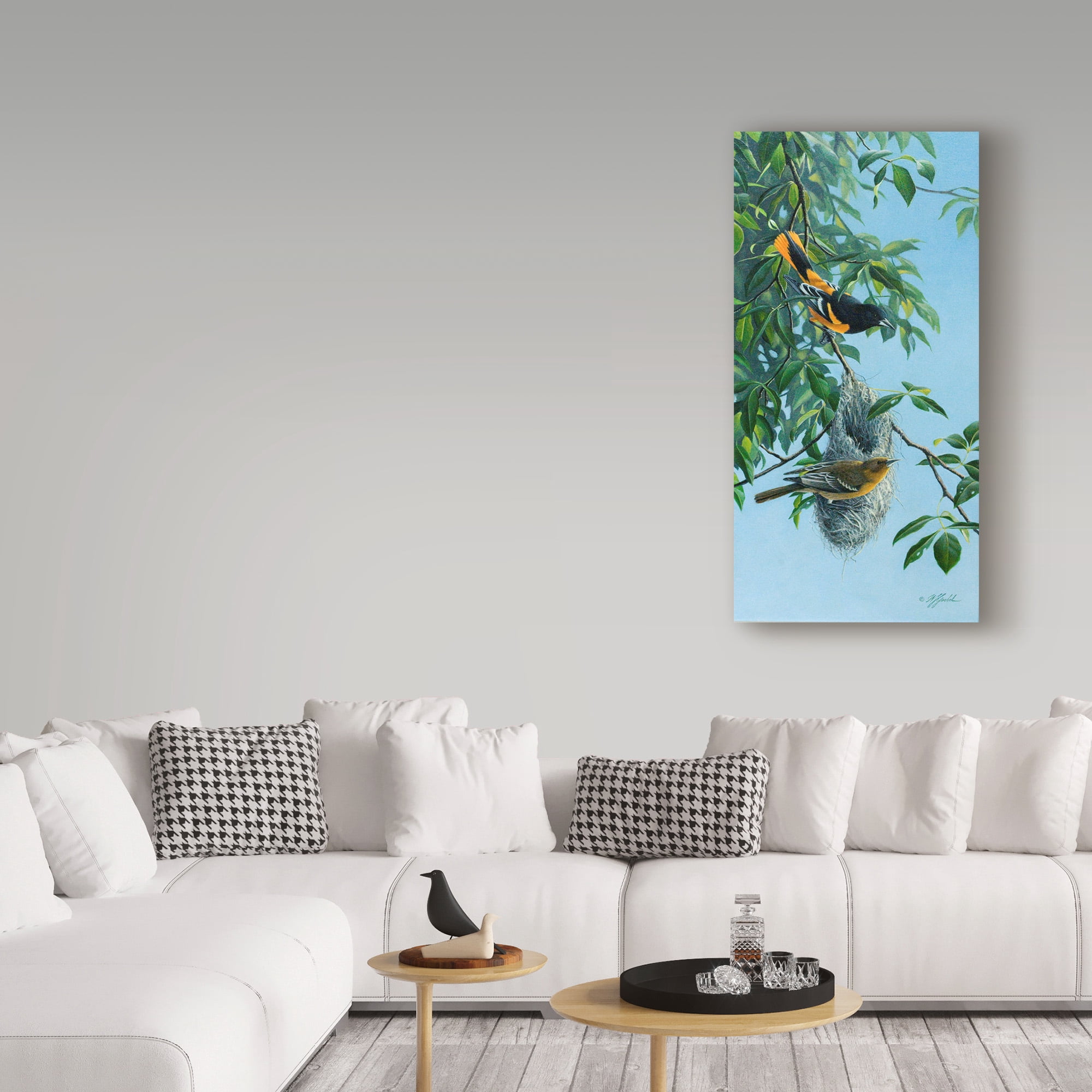 Trademark Fine Art 'Nesting Orioles' Canvas Art by Wilhelm Goebel