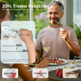 thumbnail image 2 of Grey Fine-Handle Steak Knife Trio Set with Fixed Right Orientation - 42° Angled Design for Secure Grip & Smooth Food Handling, Including Spoon, Fork & Knife for Daily Use, 2 of 5