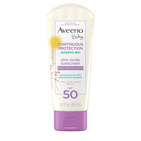 UPC: 0381371168200 | Aveeno Baby Continuous Protection Zinc Oxide Mineral Sunscreen  SPF 50