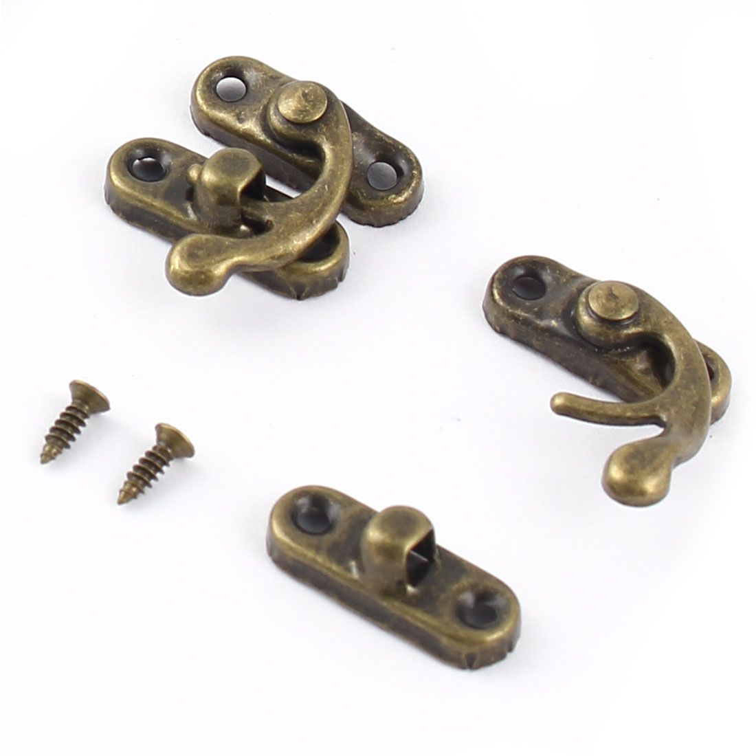 Metal Retro Style Toolbox Drawer Box Lock Clasp Latch Handle Bronze