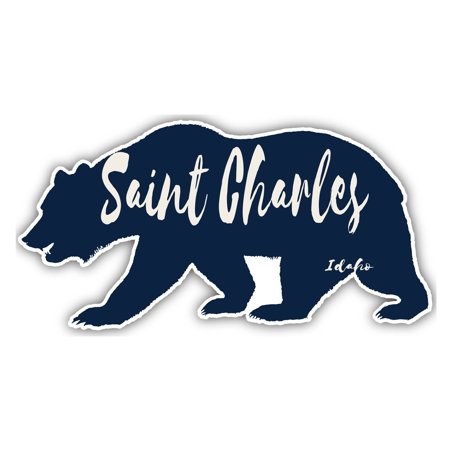 Saint Charles Idaho Souvenir 4-Inch Vinyl Decal Sticker Bear Design