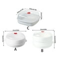 thumbnail image 3 of Heat Resistant Microwave Steamer Container With Ventilated Base Clear Covers For Buns Dumplings Sturdy Kitchen Tool, 3 of 9