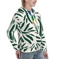 thumbnail image 6 of Kdxio Palm Branch With Leaves Print Womens Oversized Hoodies Sweatshirts Hooded Pullover Tops Sweaters Casual-Small, 6 of 7