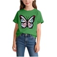 thumbnail image 2 of Eltusu Cotton T-Shirts for Boys, Casual Summer Pullover Crew Neck Grphic Tee with Short Sleeve Army Green Size 6-8 T, 2 of 4