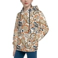 thumbnail image 2 of Fotbe Floral Paisley Pattern Youth Pullover Hooded Sweatshirt, Boys Hoodie, Kangaroo Pocket Hoodie for Kids Girls -Small, 2 of 6