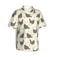 thumbnail image 2 of Daiia Funny Chicken Hawaiian Shirt for Men Gentle Cotton Regular Short Sleeve Casual-3X-Large, 2 of 9