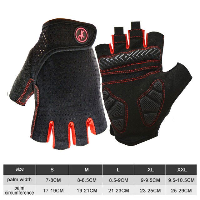 NEWBOLER-guantes de ciclismo con almohadilla de GEL a prueba de golpes para hombre y mujer, guantes deportivos de medio dedo para bicicleta, gimnasio, Fitness, MTB, Verano Fivean Guantes deportivos