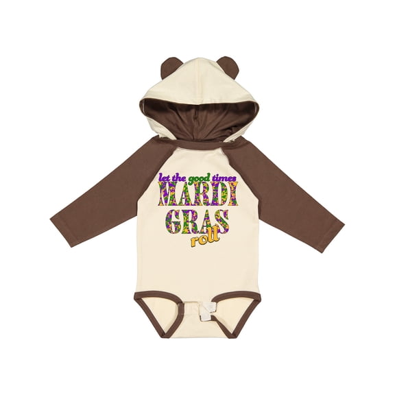 Inktastic Mardi Gras- Let the Good Times Roll Boys or Girls Long Sleeve Baby Bodysuit