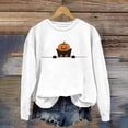 thumbnail image 2 of IDOCLOTHES Halloween Sweatshirt Women Dressy Casual Black Cat Pumpkin Printed Long Sleeve Halloween Sweaters for Women Going Out Tops Womens Fall Fashion Clothing White, XXL, 2 of 2