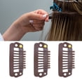 thumbnail image 4 of Snap Clips , Avoid Pulling Hair Easily   Clips Snap Comb Durable Material Different Use  For Woman For Saloon Brown, 4 of 8