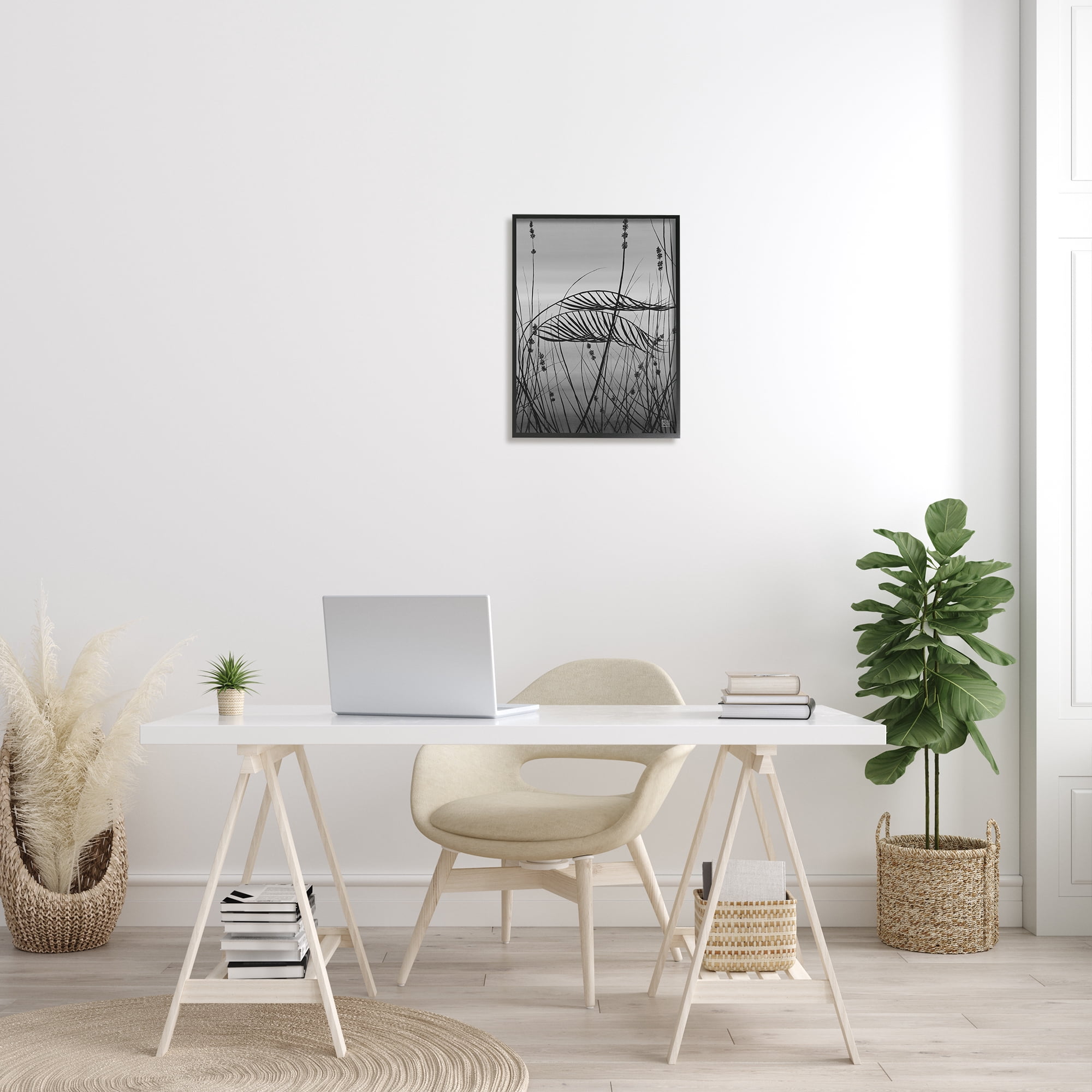 Stupell Indtries Tall Grass and Wildflowers Cloudy Storm Sky Photography,16 x 20,Design by Kelsey Hochstatter