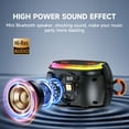 thumbnail image 6 of JYX Portable Bluetooth Speaker, Powerful Stereo Sound Wireless Speaker with DJ Lights, IPX7 Waterproof Speaker with Deep Bass, 6-8 H Playtime, Supports Bluetooth, TF card, USB, TWS, L1-Black, 6 of 10