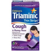 Triaminic: Grape Flavor Thin Strips Cough & Runny Nose, 14 ct