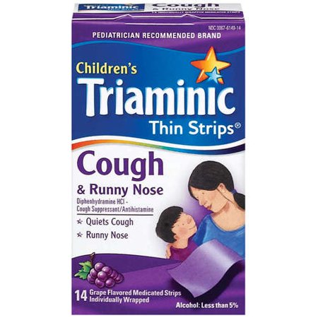 Triaminic: Grape Flavor Thin Strips Cough & Runny Nose, 14 ct