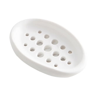 Mainstays Basic Ceramic Soap Dish Soft Silver Grey - Walmart.com