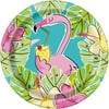 Hawaiian Luau 'Pineapples and Flamingos' Small Paper Plates (8ct)