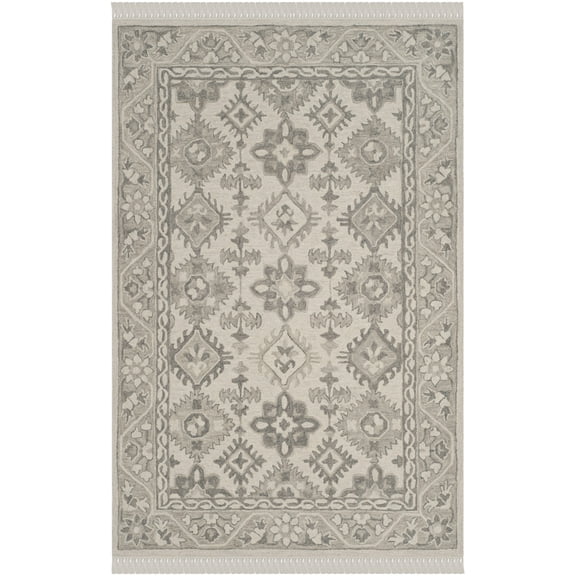 SAFAVIEH Aspen Shannen Oriental Wool Area Rug, Light Grey/Grey, 9' x 12'