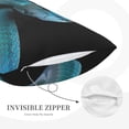 thumbnail image 3 of Rateoe Blue Viper Snake1 Pattern Pillow Covers with Invisible Zipper(Pillows are not Included) Standard Pillowcases-14"x20", 3 of 6