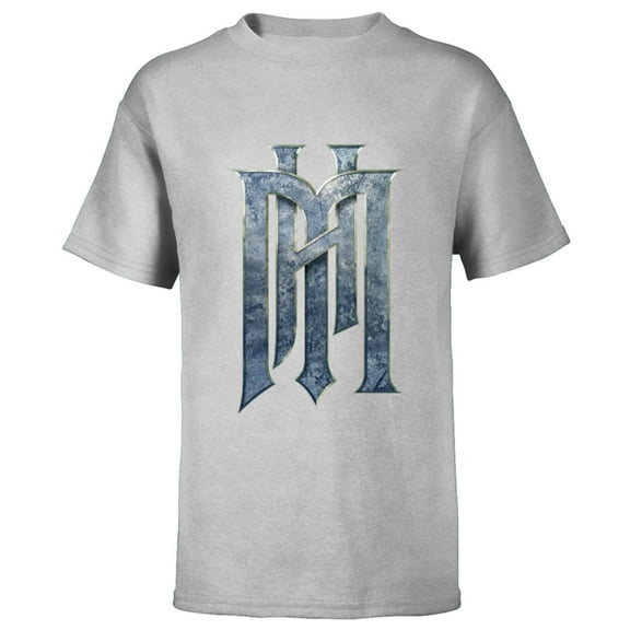 Disney Haunted Mansion Official Live-Action Movie H.M. Logo - Short Sleeve T-Shirt for Kids - Customized-Athletic Heather