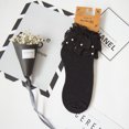 thumbnail image 1 of Calcetines de princesa con encaje de cuentas de otoño, calcetines de mujer, calcetines cortos finos de color sólido, calcetines de algodón, 1 of 6