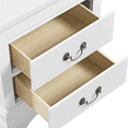thumbnail image 3 of Renwick Modern 2-drawer Classic Side Table for Bedroom, White, 3 of 8
