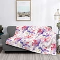 thumbnail image 2 of Yiaed Lilies Flowers Print Blanket Throw Blanket Soft Cozy Flannel Blanket for Home Bed Sofa Couch Chair-60"x50", 2 of 6