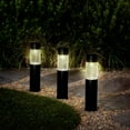 thumbnail image 2 of Mainstays Solar Powered Black LED Landscape Bollard Path Light, 10 Lumens, 2 of 8