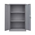 thumbnail image 4 of Triple Tree Metal Storage Cabinet, Locking, Gray, 42" Width, 2 Shelves, 4 of 7