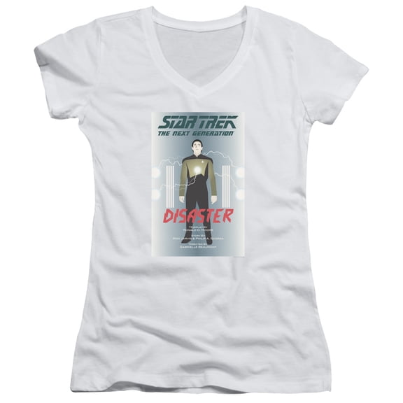 Star Trek Tng Season 5 Episode 5 Junior Women's V-Neck T-Shirt White