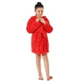 thumbnail image 3 of breaise Hooded Plush Robe for Boys Girls Flannel Fluffy Winter PJ Robe With Pockets Soft Long Sleeve Plush Bathrobe, 3 of 4