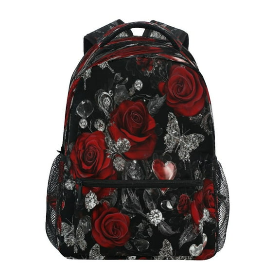 DIXRUYEE Backpack Schoolbag Romance in Bloom Pattern 15L/18L 2-SIZE