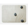 thumbnail image 1 of Peace Garden Bath Mat, Illustration of Top View Photo of Stones and Wavy Stained Slit Sand, Plush Bathroom Decor Mat with Non Slip Backing, 29.5" X 17.5", Charcoal Grey Coconut, by Ambesonne, 1 of 2