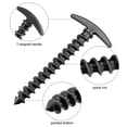 thumbnail image 3 of Uxcell 14.5cm/5.7 Inch T Shape Spiral Plastic Camping Tent Stakes Black 4 Pack, 3 of 4