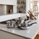 thumbnail image 4 of Bateria de Cocina 7 Pzas ColorHome Tricapa Acero Inox Negro, 4 of 5