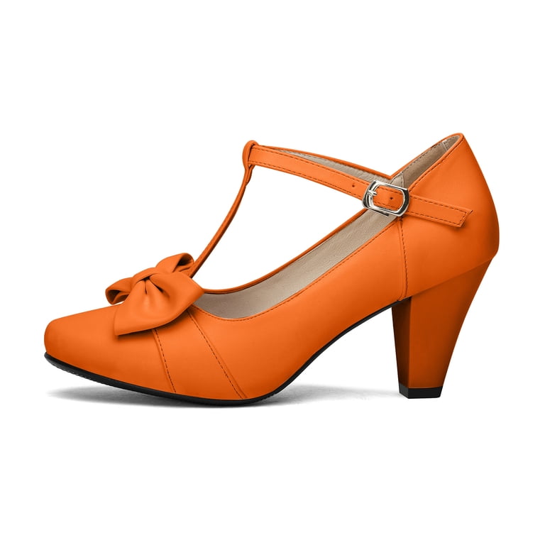 YOWMNS Women Vintage Bow Lolita Shoes Block White High Heels  display picture 1