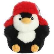Aurora 5.5" Porter Penguin with Checkered Red and Gray Ushanka Hat - Plush Toy